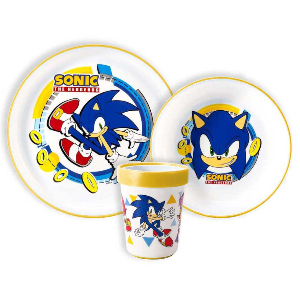 Produktbild: Sonic Rings rutschfestes Geschirrset