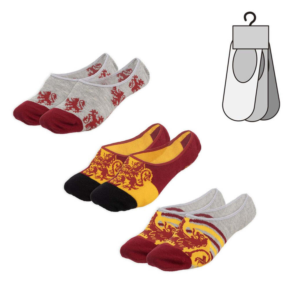 Produktbild: Harry Potter Gryffindor Sneaker-Socken 3 Paar Gr. 41/46