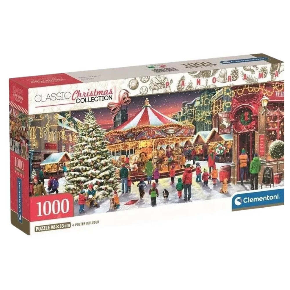 Produktbild: Weihnachten Village Clementoni Panoramapuzzle 1000 Teile