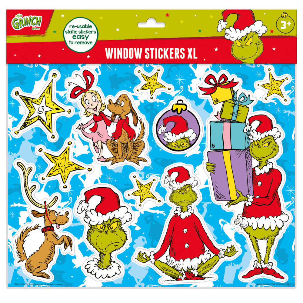 Produktbild: Der Grinch Dr Seuss Fenstermotiv Set XL