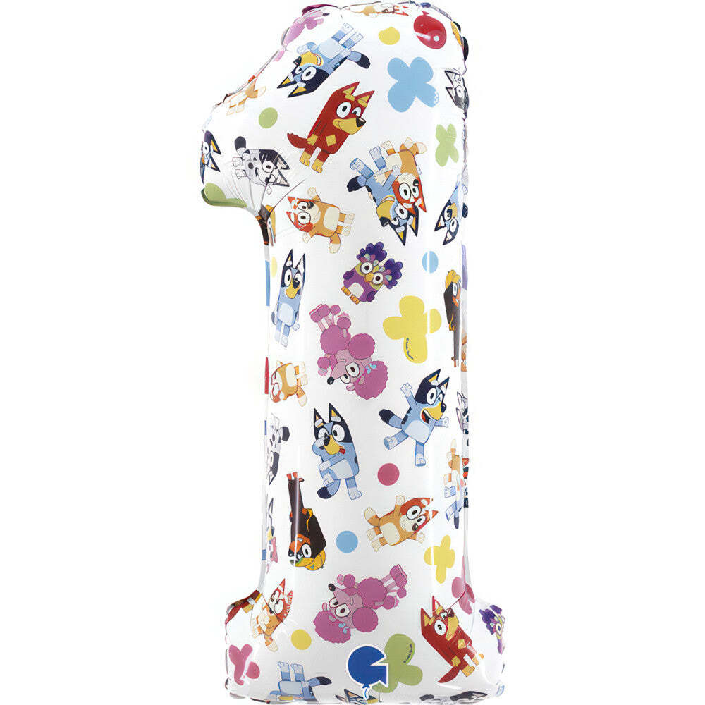 Produktbild: Bluey Friends Zahlen-Folienballon 1 66 cm