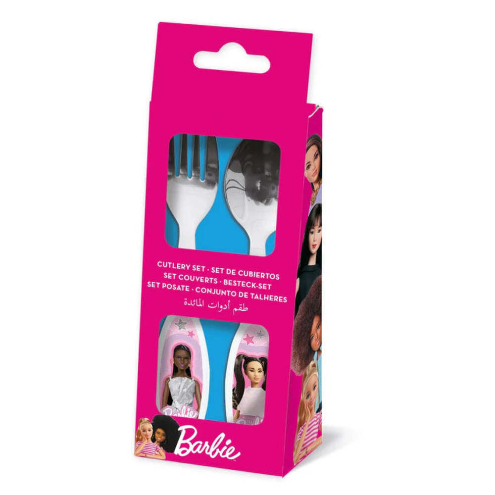 Produktbild: Barbie Stylish Kinder-Besteckset aus Metall – 2-teilig