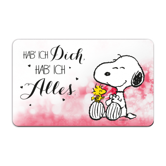 Peanuts Breakfast Board "If I have you, I have everything" - robust cutting & breakfast board (melamine, approx. 23 x 14 cm)