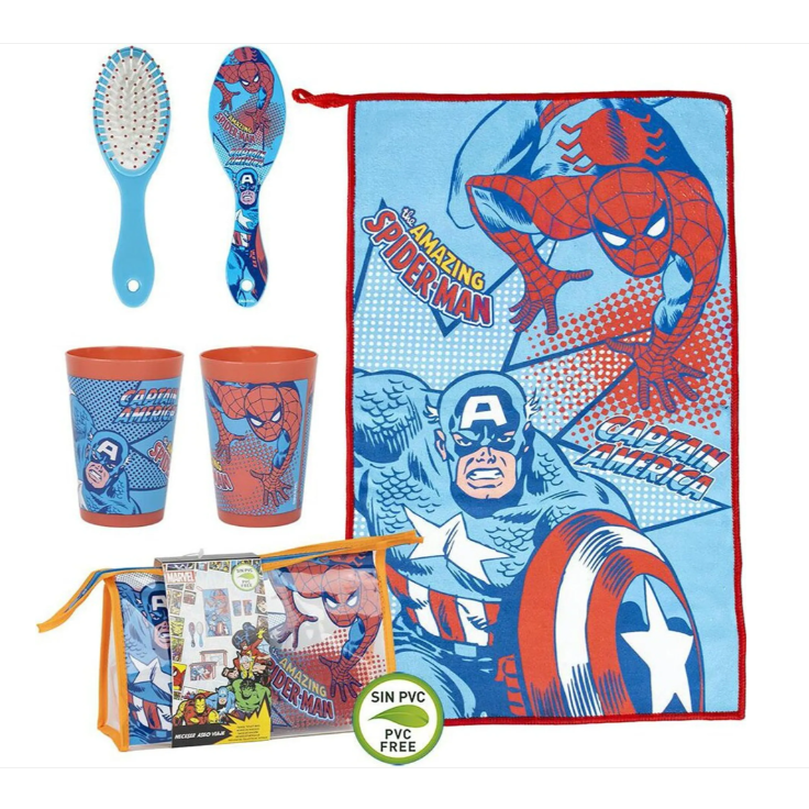 Marvel Avenger Waschtasche Kinder-Set – Ideal für Reise & Kita – Robustes EVA Material