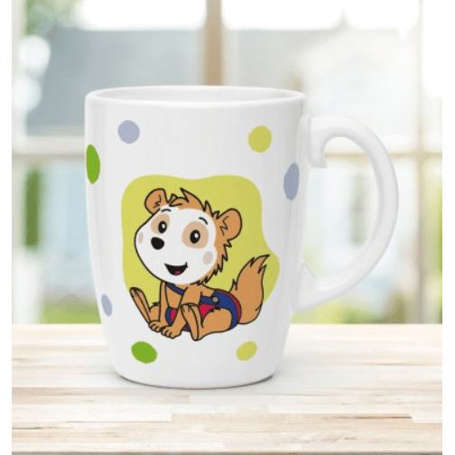 Bobo Kindertasse Blau – Keramik (240 ml)