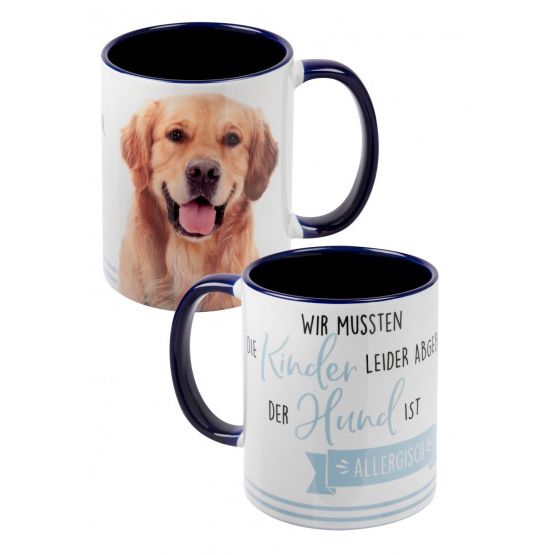 Golden Retriever Tasse – Lustiges Allergiker-Motiv (320 ml, Keramik)