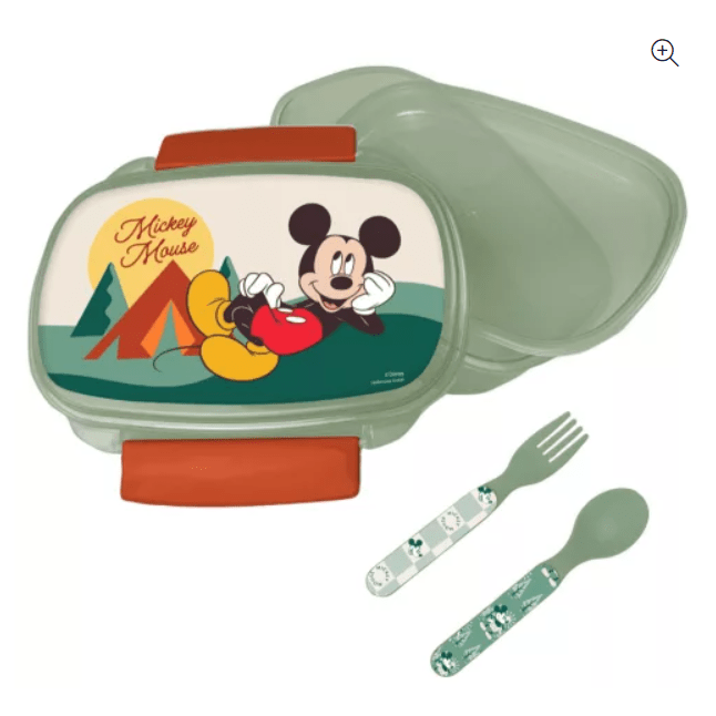 Mickey Mouse Nature Brotdose + Besteckset