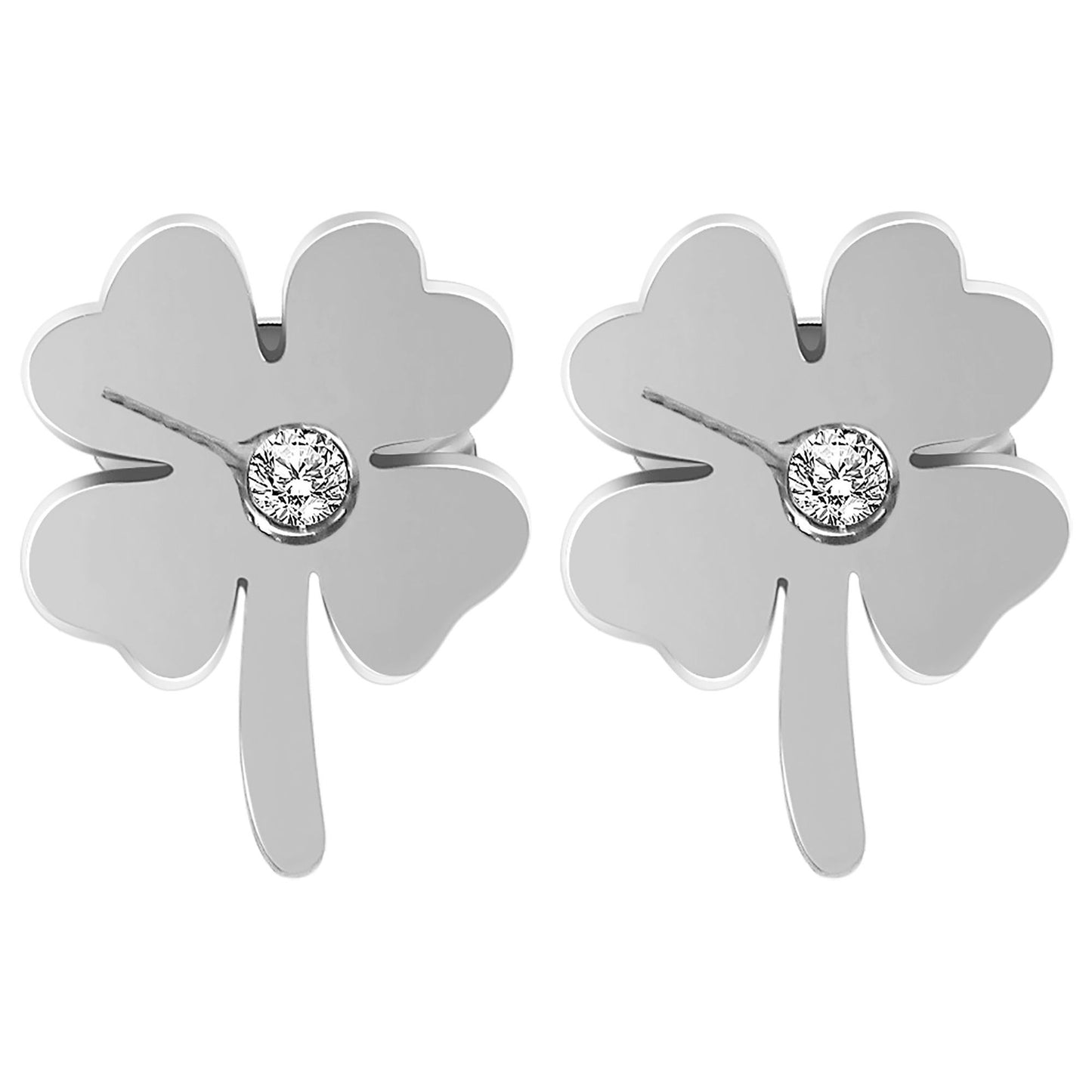 Kleine Klee Ohrringe Silber – eleganter Schmuck für Kinder & Damen