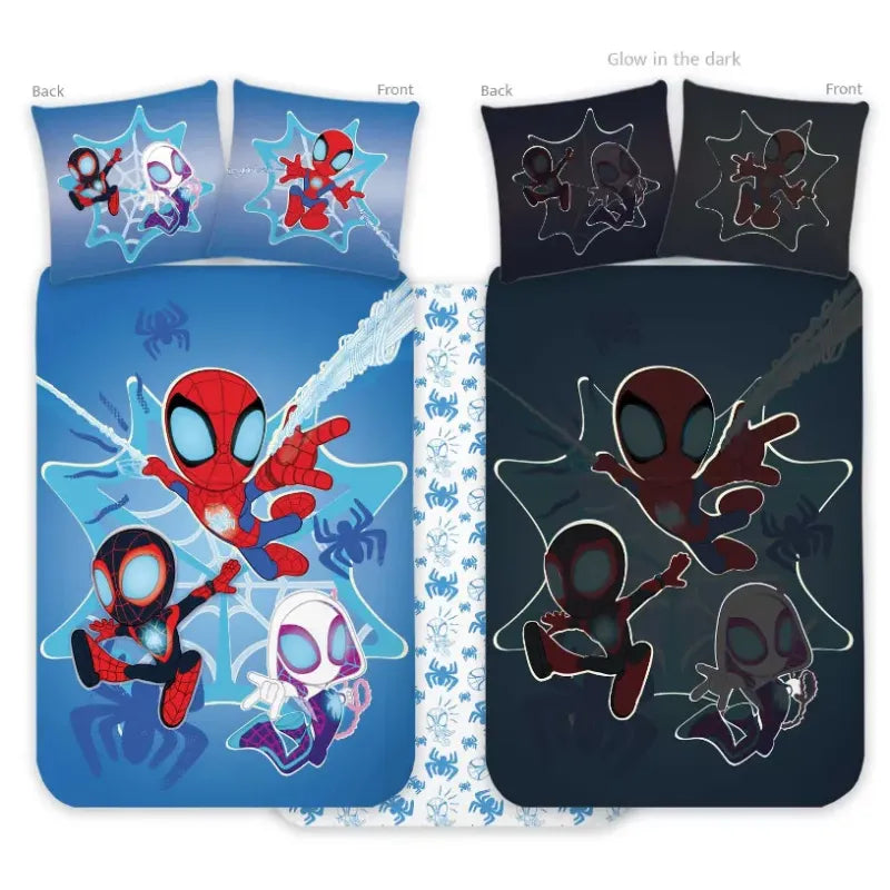 Spiderman Spidy im Dunkeln leuchtende Kinder Bettwäsche