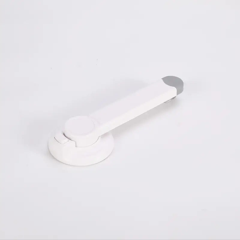 Kindersicherung WC – Kinder Klodeckel Schloss aus Kunststoff (TPR & ABS, Weiß, 21,5 × 8,5 × 3,5 cm)