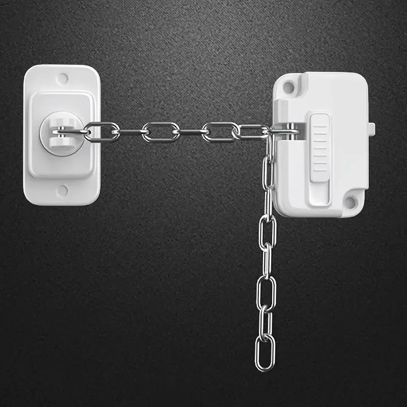 Kinder-Fenstersicherung & Türsicherung – Verstellbares Sicherheitsschloss mit Schrauben oder Klebestreifen (kein Bohren, Weiß, ab 18 Monaten)