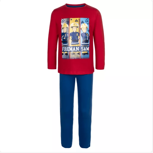 Feuerwehrman Sam Pyjama für Jungen – 122–128 cm | 100 % Baumwolle