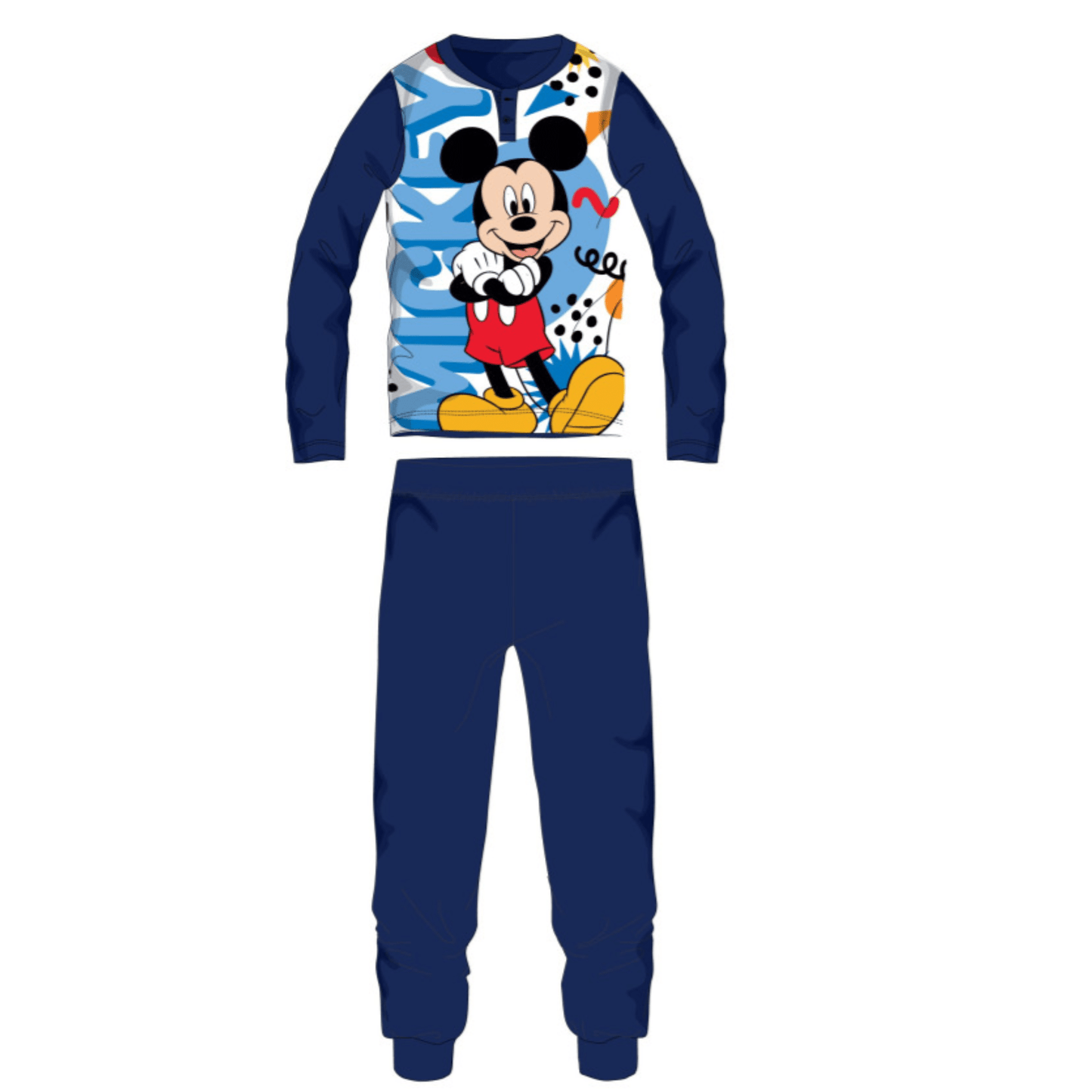 Disney Mickey Mouse Pyjama aus Jersey-Baumwolle – Marineblau