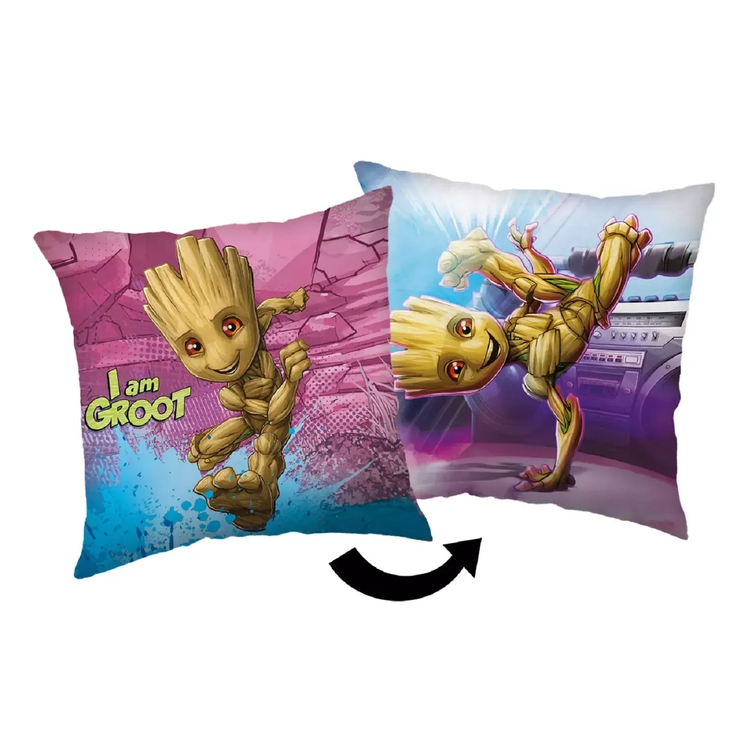 Marvel Groot Kissen 40×40 cm mit Füllung – Kuschelkissen für Kinder
