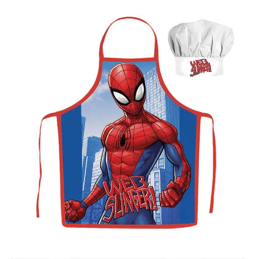 Spiderman Kinder-Kochschürze & Kochmütze