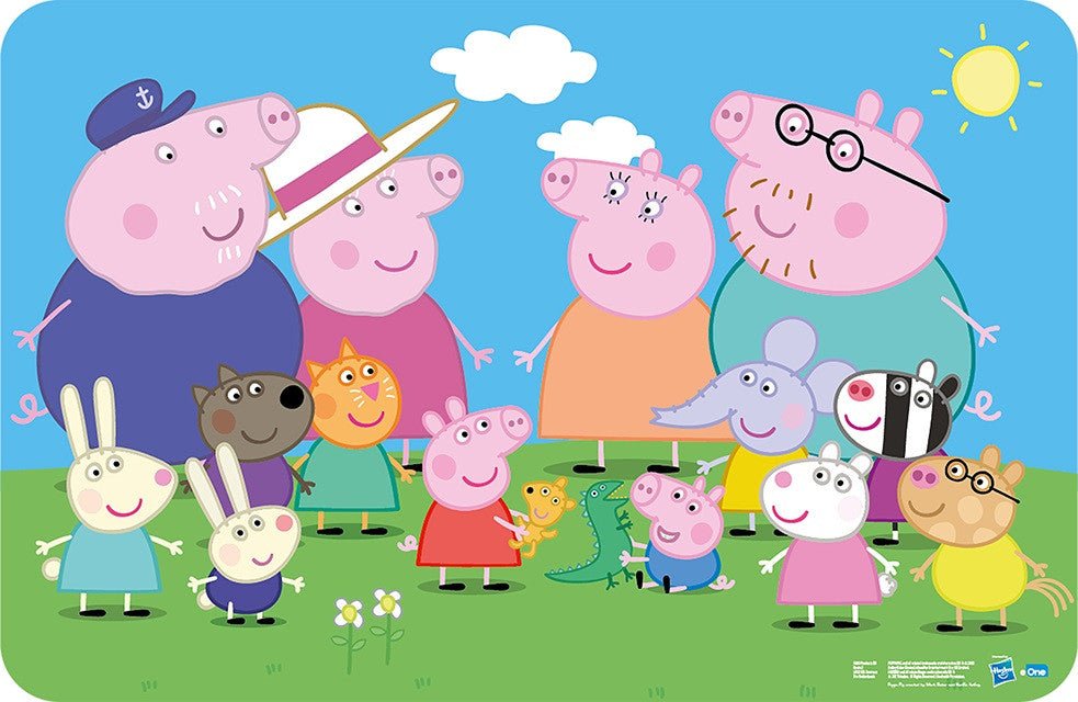Peppa Wutz Tischunterlage für Kinder – 43 × 28 cm, Kunststoff