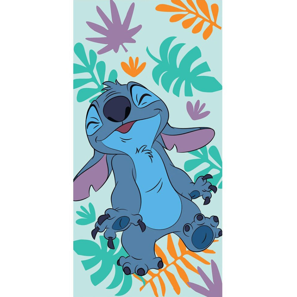 Disney Lilo and Stitch Fun Colors Cotton Beach Towel for Kids – 70 × 140 cm
