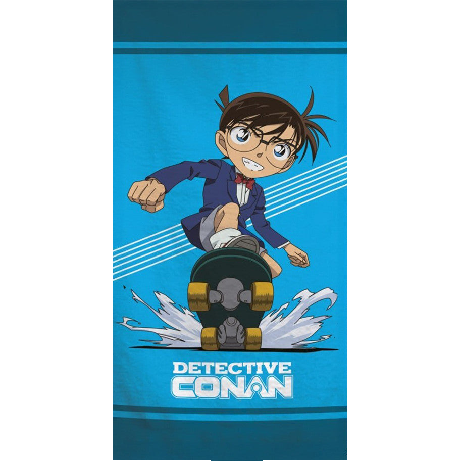 Detective Conan Tiny Sleuth Badehandtuch, (Fast Dry) Badetuch für Kinder aus Polyester – 70 × 140 cm