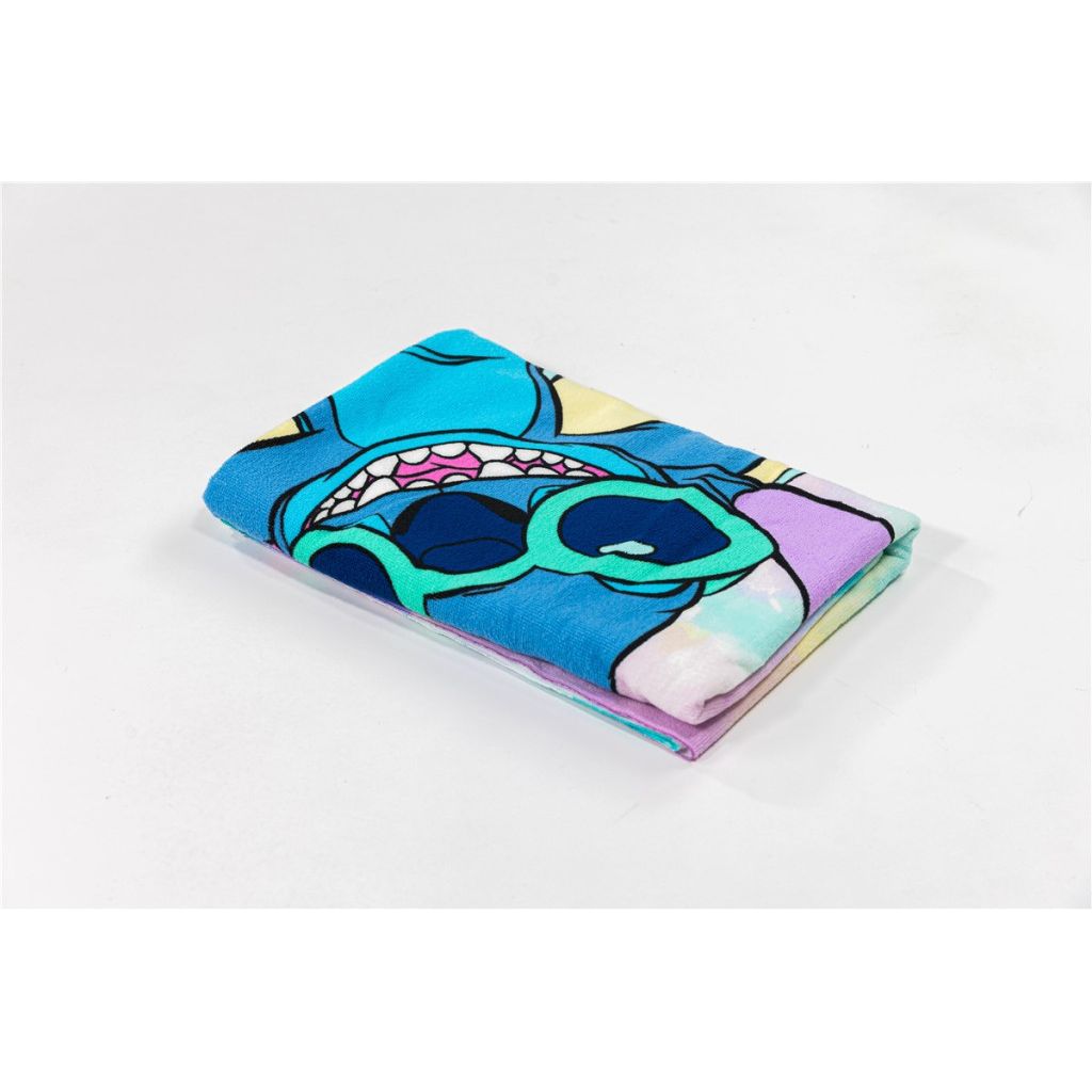 Disney Lilo und Stitch Rainbow Waves Badehandtuch, (Fast Dry) Badetuch für Kinder aus Polyester – 70 × 140 cm