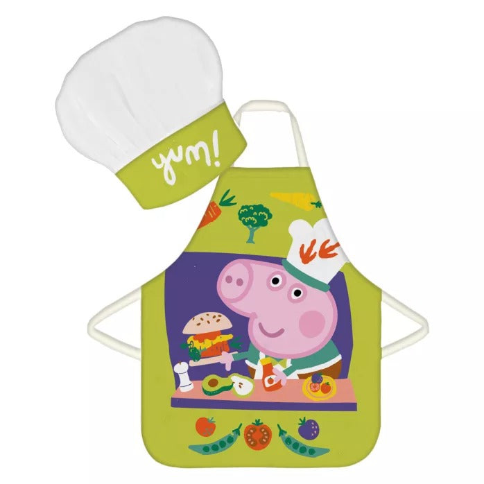 Peppa Wutz Cooking Kinder-Kochschürze & Kochmütze – 2-teilig