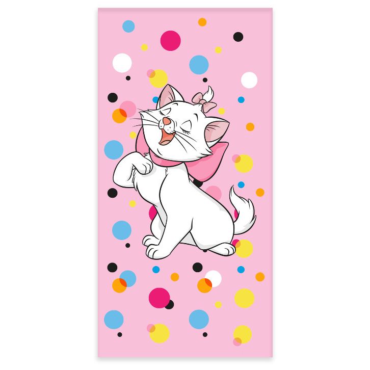 Disney Marie Bubbles Badetuch für Kinder aus Baumwolle – 60 × 120 cm