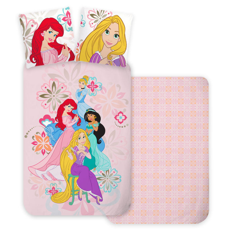 Disney Prinzessin Bloom Babybettwäsche-Set – 100 × 135 cm + 40 × 60 cm, Baumwolle