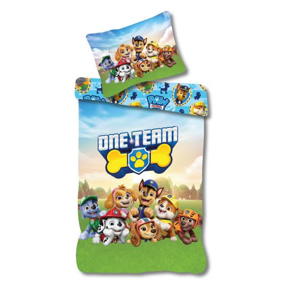 Parure de lit bébé Pat' Patrouille One Team – 100 x 135 cm + 40 x 60 cm, coton
