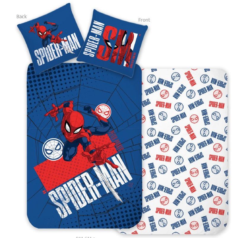 Spiderman City Rescue Kinder - Set Babybettwäsche-Set – 100 × 135 cm + 40 × 60 cm, Baumwolle