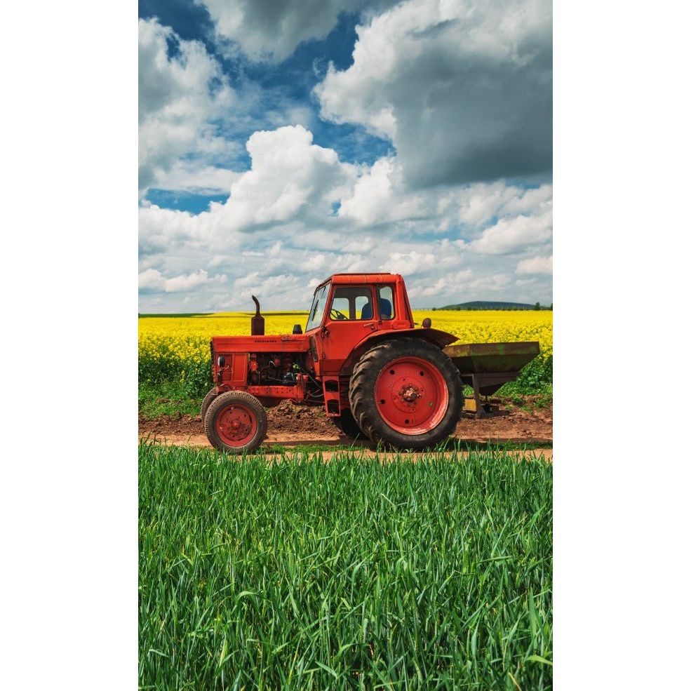 Traktor Field Work Gesichtstuch für Kinder aus Baumwolle – 30 × 50 cm