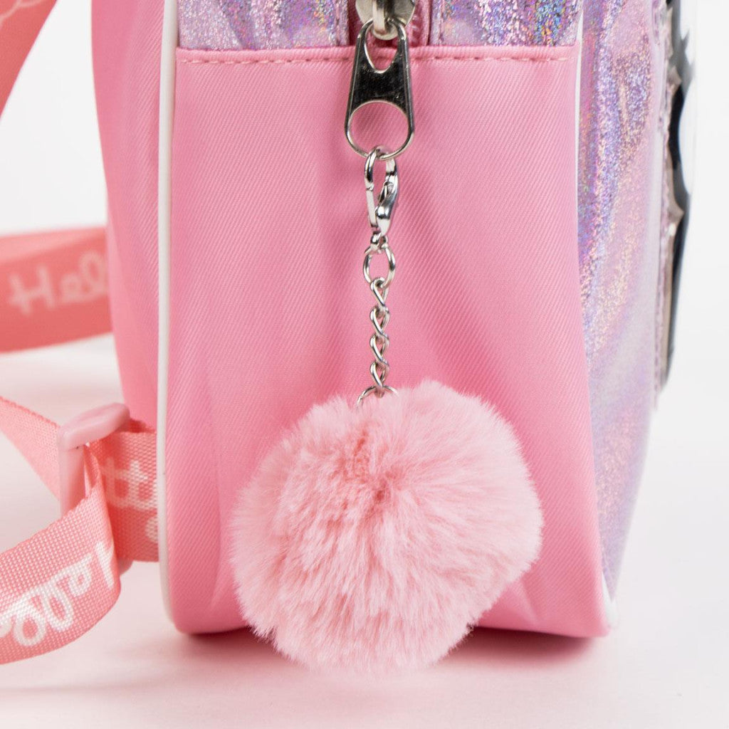Sac à dos maternelle holographique Hello Kitty pour enfants – 23 x 20 cm