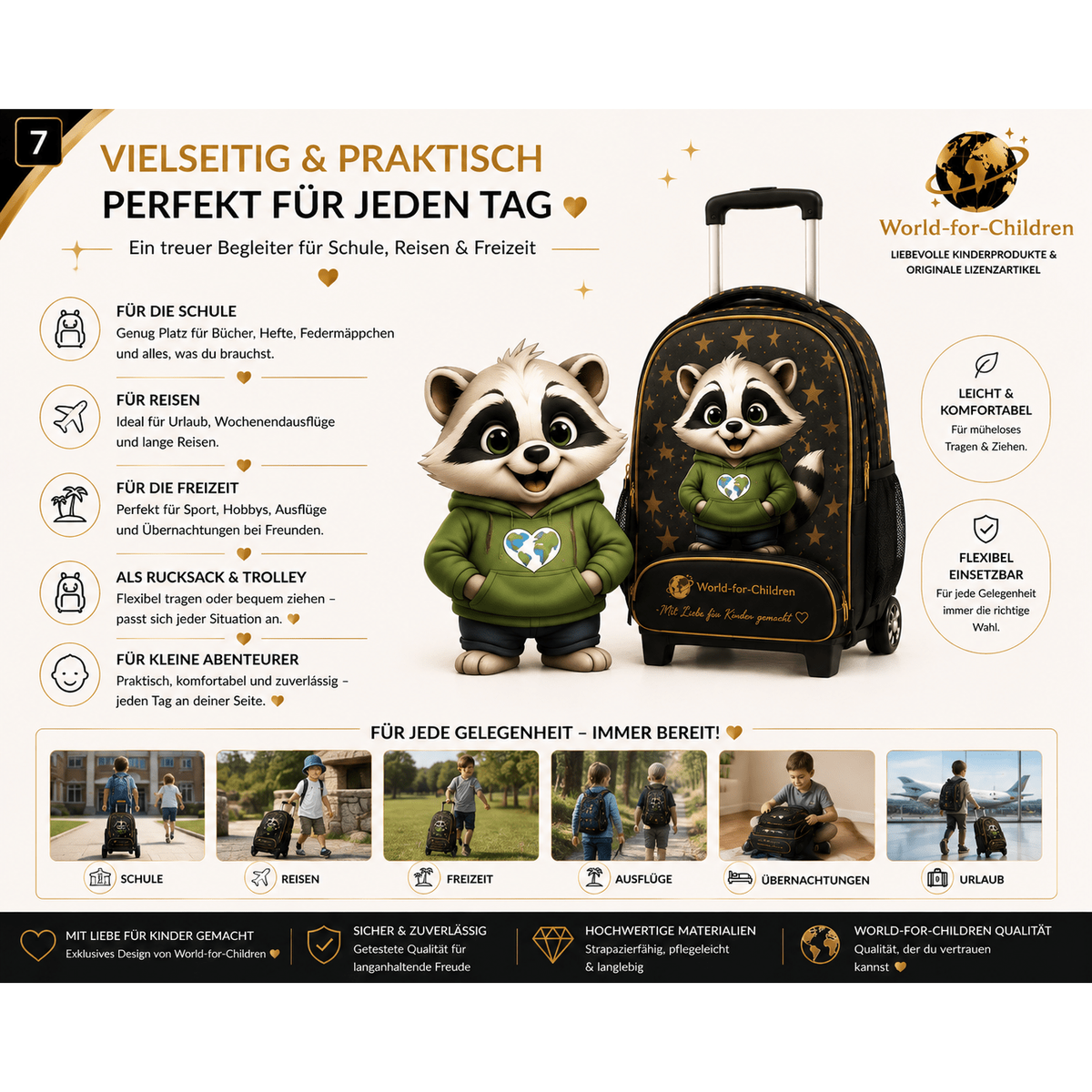 Paw Patrol Chase is on the Case Trolley-Schultasche für Kinder – 44 × 33 × 22 cm