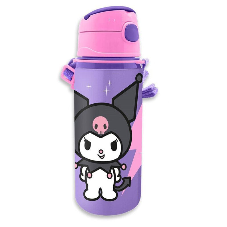 Hello Kitty Kuromi Aluminium Drinking Bottle with Straw for Kids – 600 ml