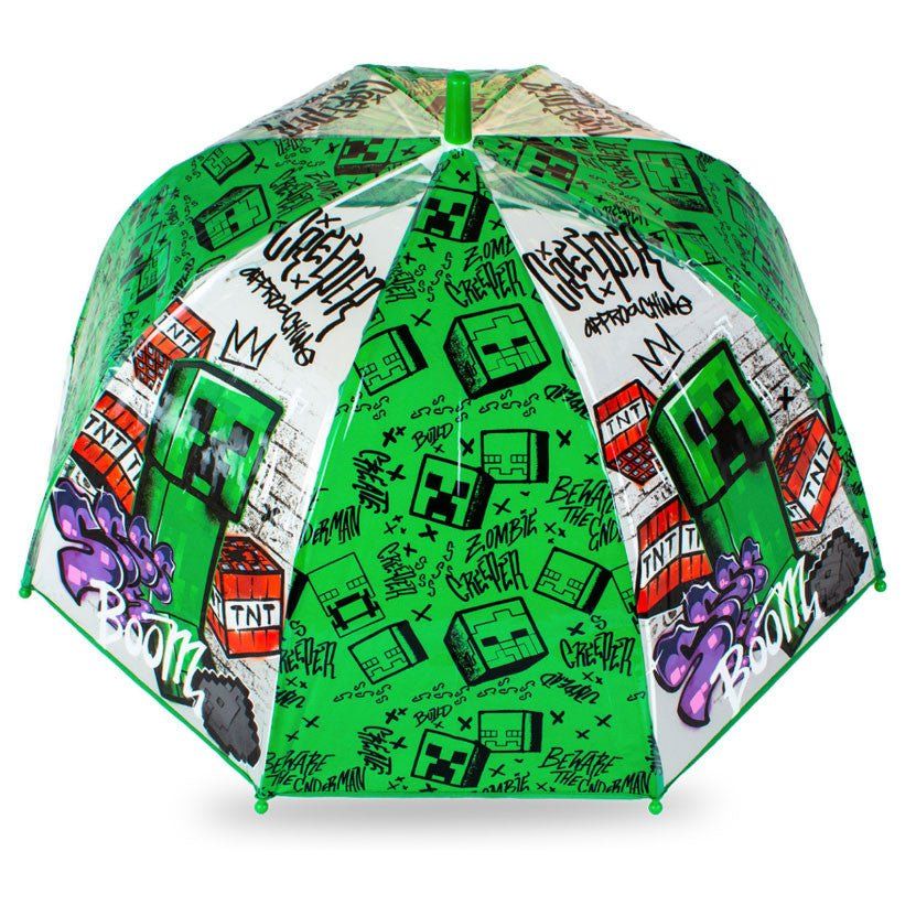 Minecraft Boom Transparenter Kinderregenschirm für Kinder – 70 cm
