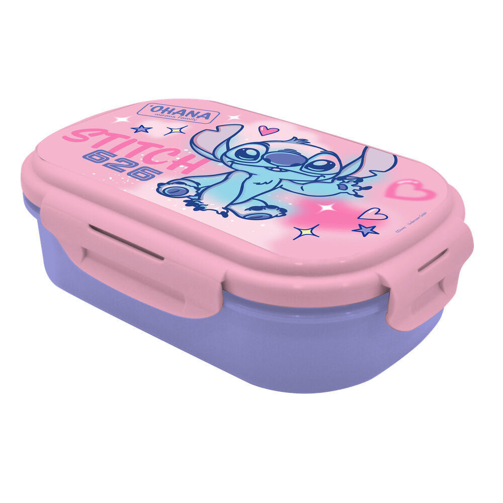 Disney Lilo und Stitch This World + Set Brotdose mit Besteck für Kinder – 21 × 14 × 6 cm, BPA-frei
