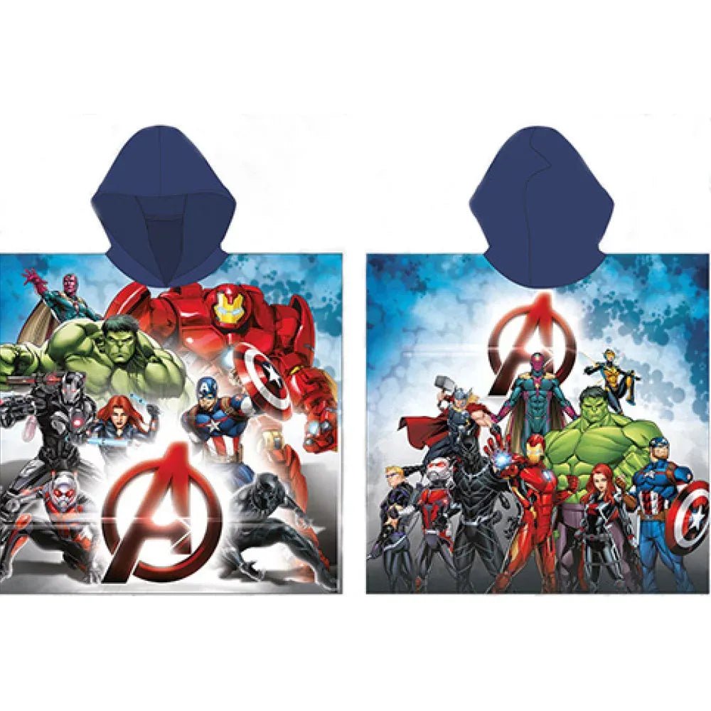 Marvel Avengers Heroes Strandponcho – Schnelltrocknender Kinder Badeponcho 55x110 cm