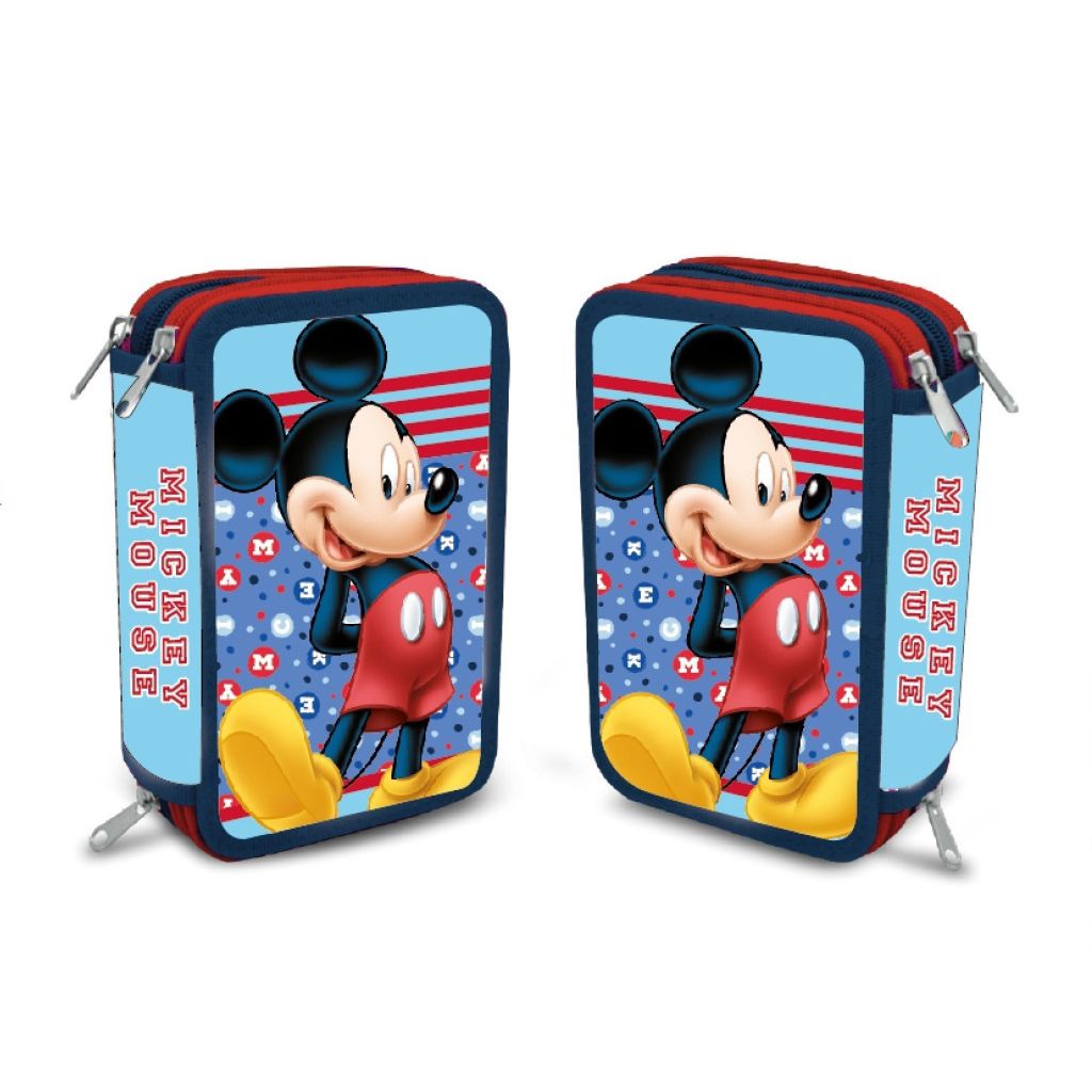 Disney Mickey Dots Pencil Case for Kids – 13 x 20 x 6 cm