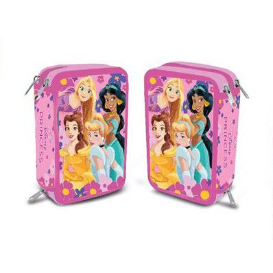 Disney Princess Fairy Tale 3-tier Pencil Case for Children – 13 x 20 x 6 cm