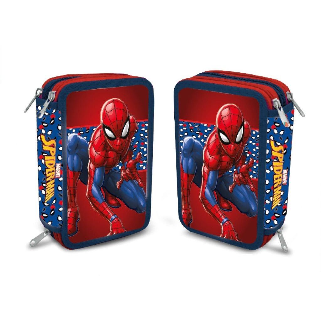 Spiderman Watching Eyes mit 3 Etagen Federmäppchen für Kinder – 13 x 20 x 6 cm