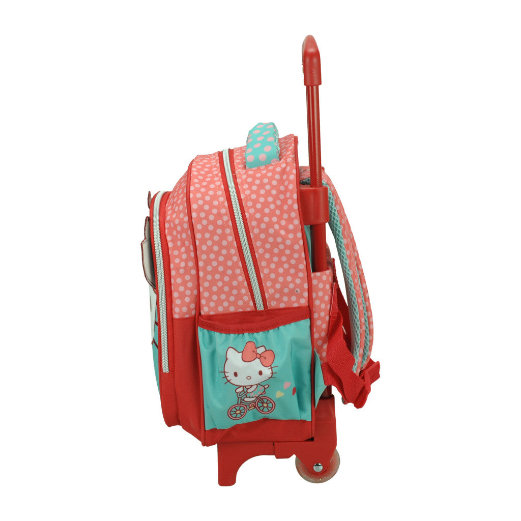 Sac à dos maternelle à roulettes Hello Kitty pour enfants – 30 x 25 x 15 cm