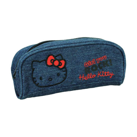 Trousse à crayons en jean Hello Kitty pour enfants – 24 x 6 x 10 cm