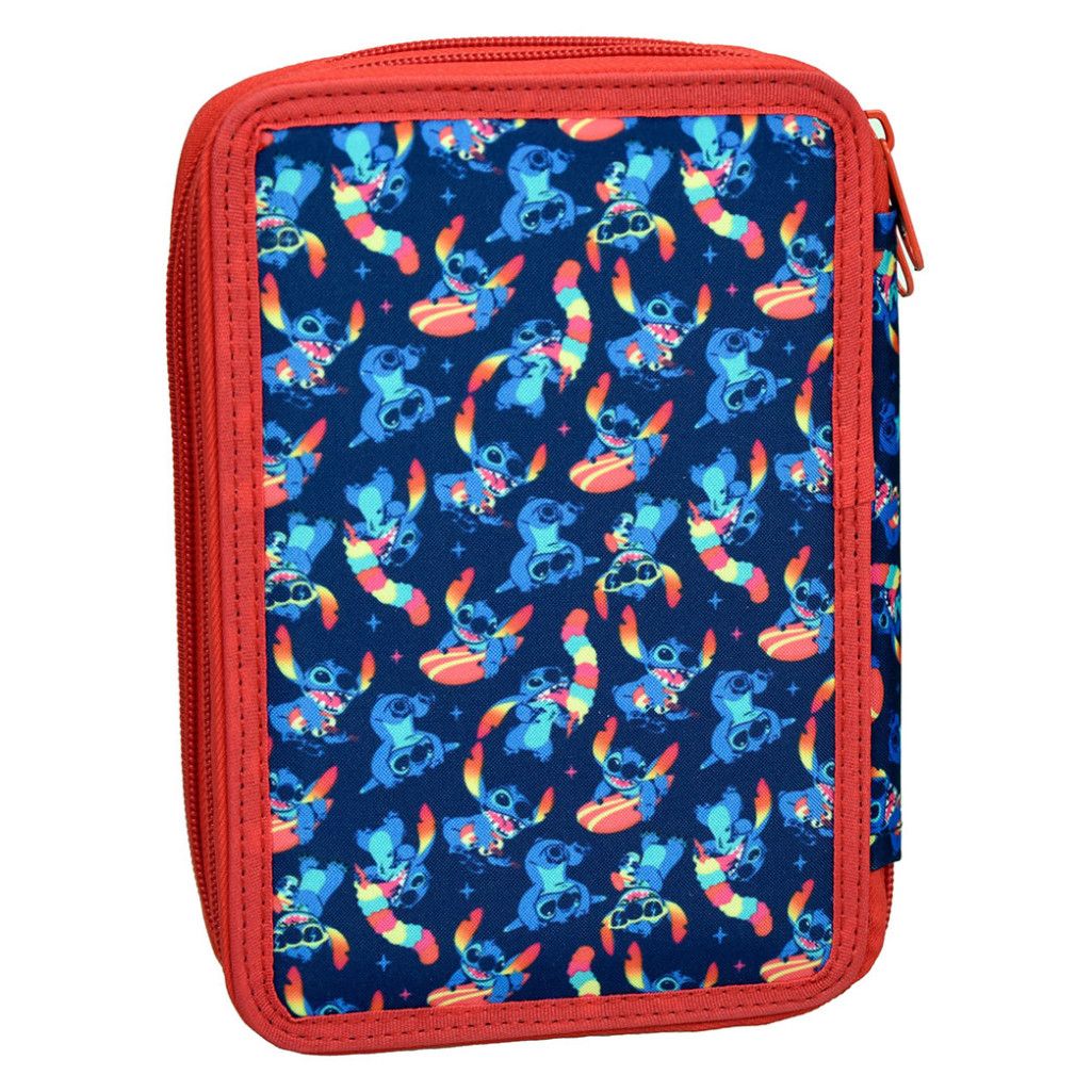Trousse double compartiment Disney Lilo et Stitch Chillin' pour enfants – 18 x 15 cm