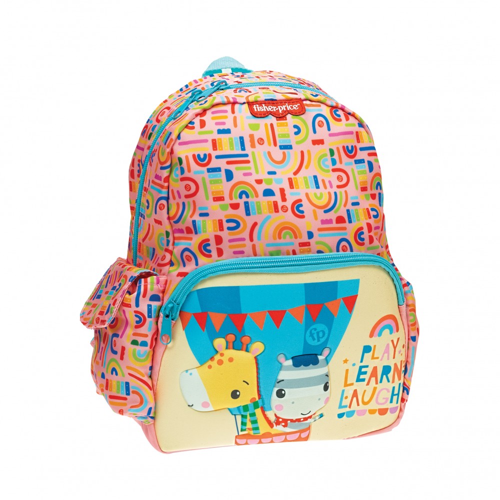 Sac à dos de maternelle Fisher-Price Animals pour enfants – 30 x 25 x 15 cm