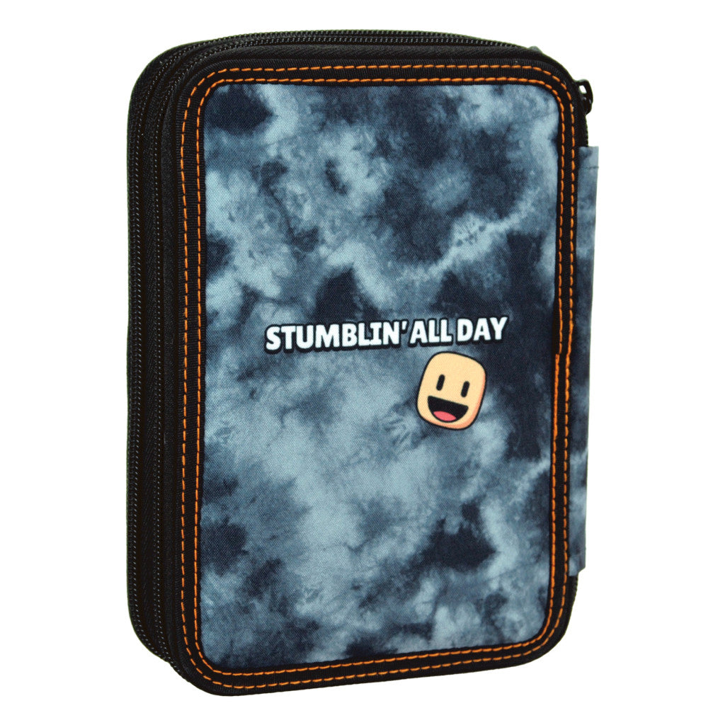 Stumble Guys Hat 2 Etagen Federmäppchen für Kinder – 12,5 x 19,5 x 4,5 cm