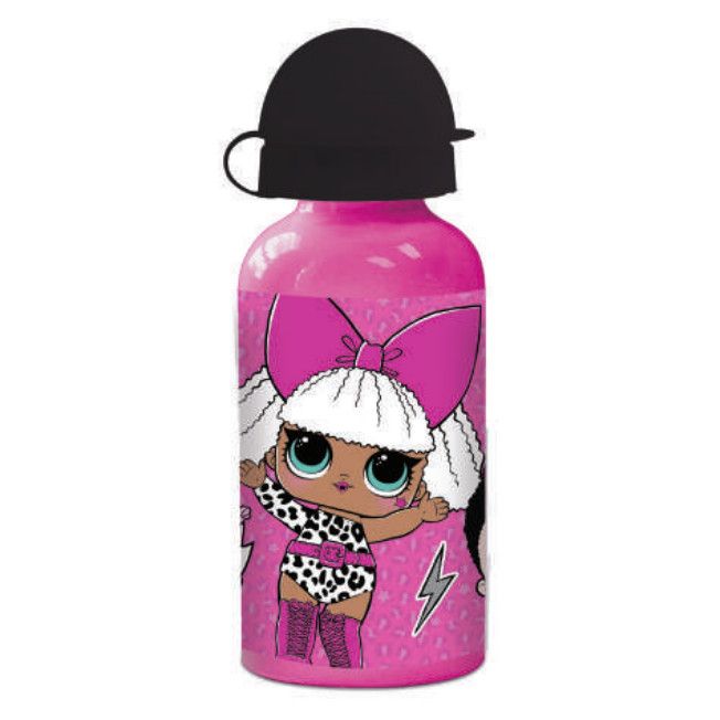 LOL Surprise! Pink Aluminum Drinking Bottle with Spout Lid for Children - 400 ml