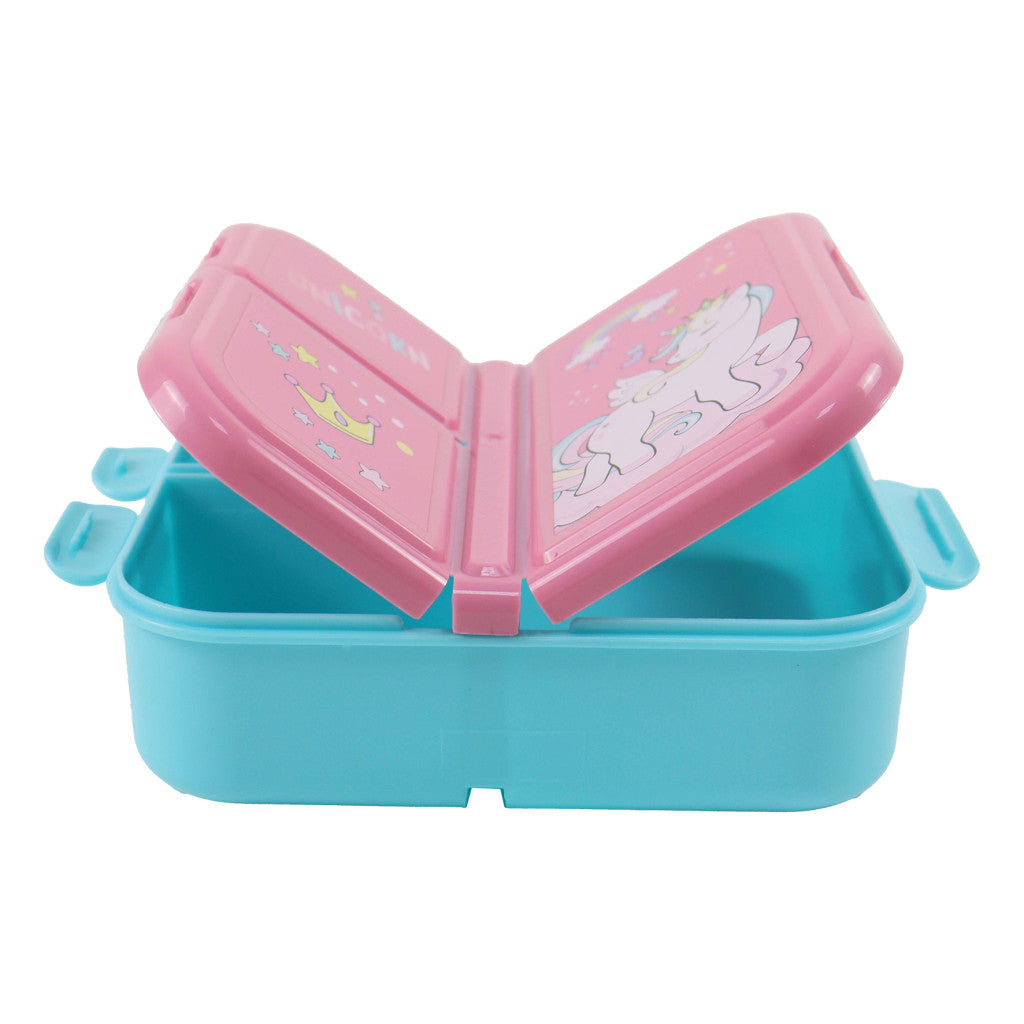 Einhorn Crown mehrfach unterteilter Mehrfach unterteilte Brotdose für Kinder – 18 × 14 × 6 cm, BPA-frei