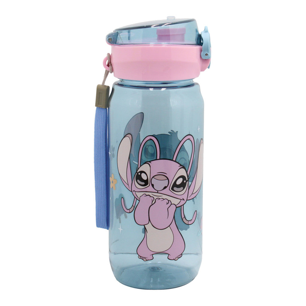 Disney Lilo and Stitch Universe Plastic Drinking Bottle with Spout for Kids - 600ml, BPA-Free