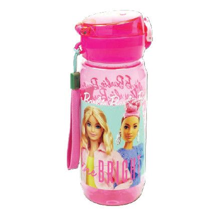 Barbie Shine Bright Plastic Drinking Bottle with Spout for Kids – 600 ml, BPA-Free