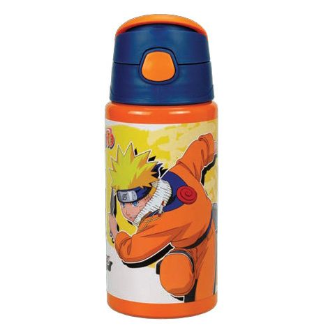 Naruto Fire Aluminum Drinking Bottle with Straw for Kids – 500 ml