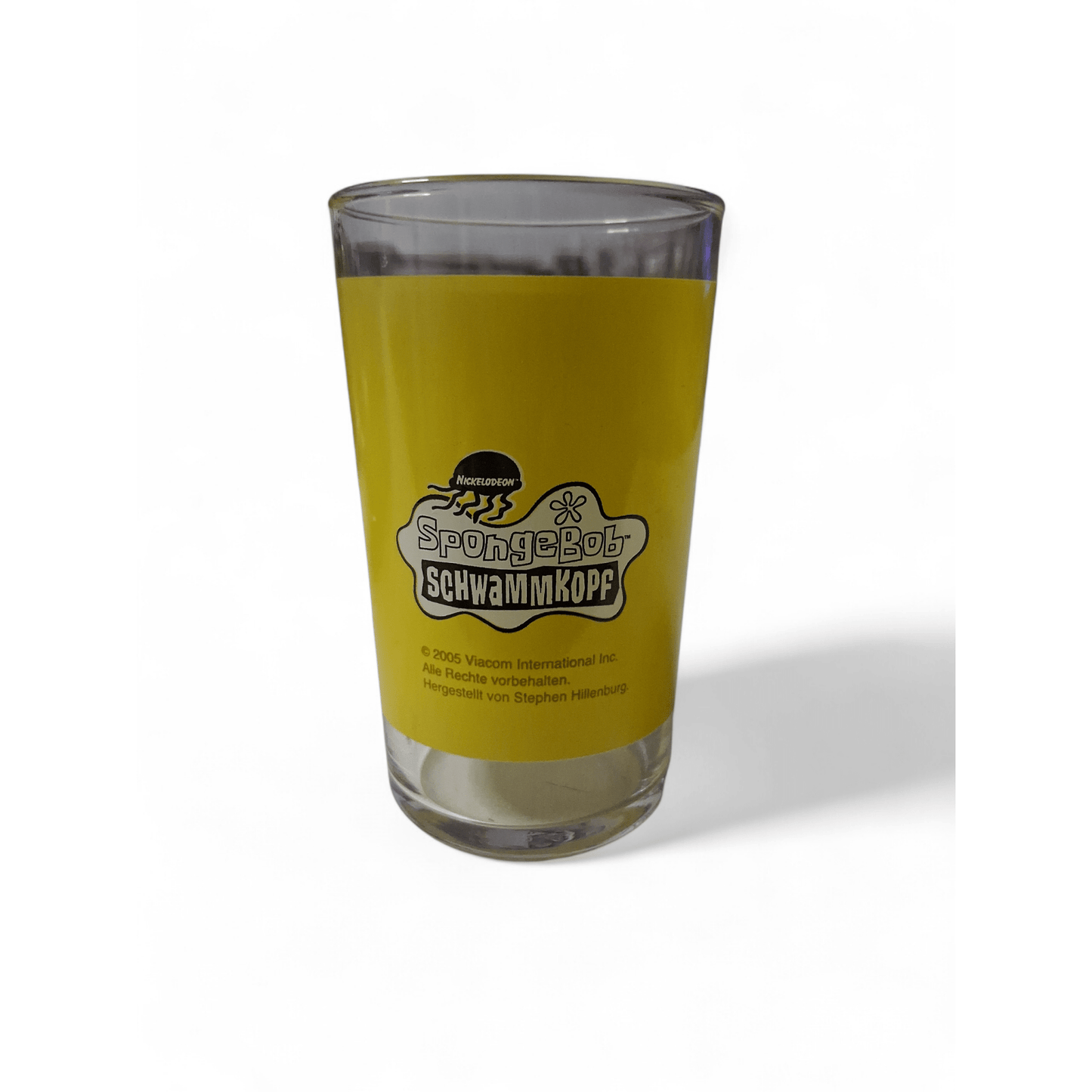 SpongeBob Schwammkopf Mini-Glas 80ml – Sammlerglas 2005 – Retro Nickelodeon – Sonderverkauf Restposten