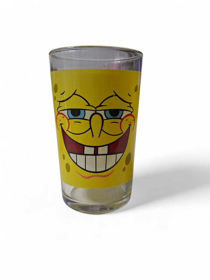SpongeBob Schwammkopf Mini-Glas 80ml – Sammlerglas 2005 – Retro Nickelodeon – Sonderverkauf Restposten